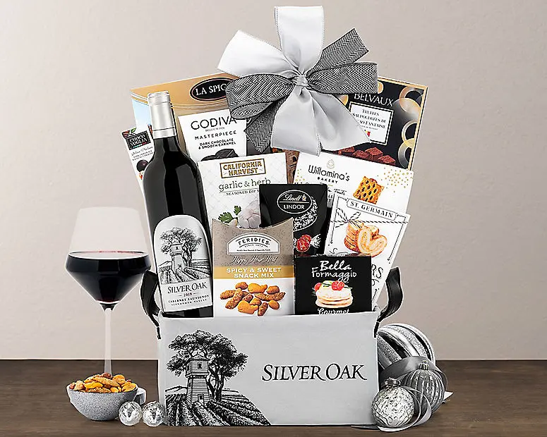 Canasta de Vino Cabernet Roble Plateado