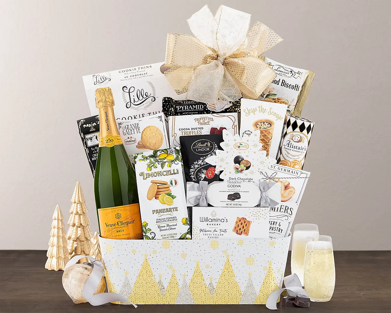 Cesta de vino Veuve Clicquot