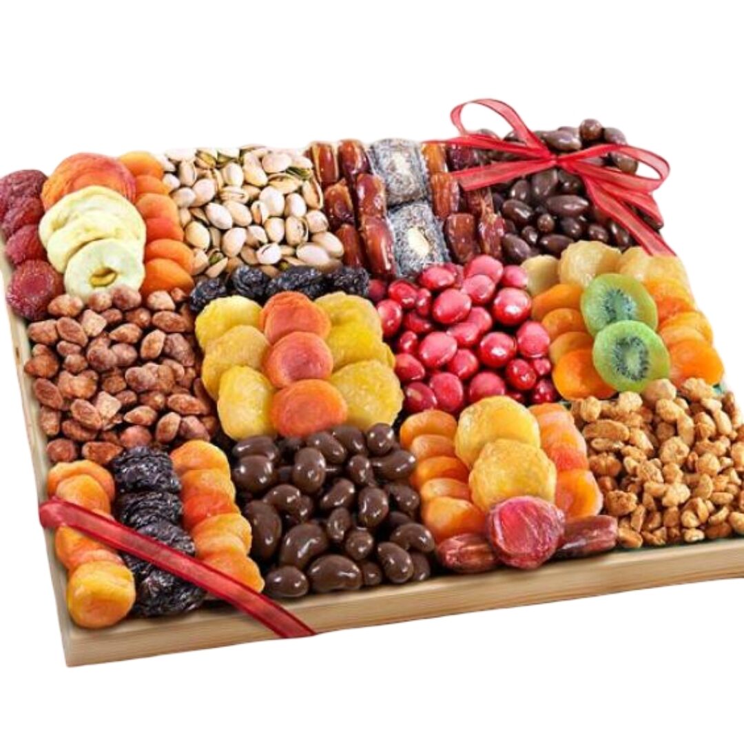 Dulce Extravagancia Gran Chocolate, Nueces Y Bandeja De Frutas