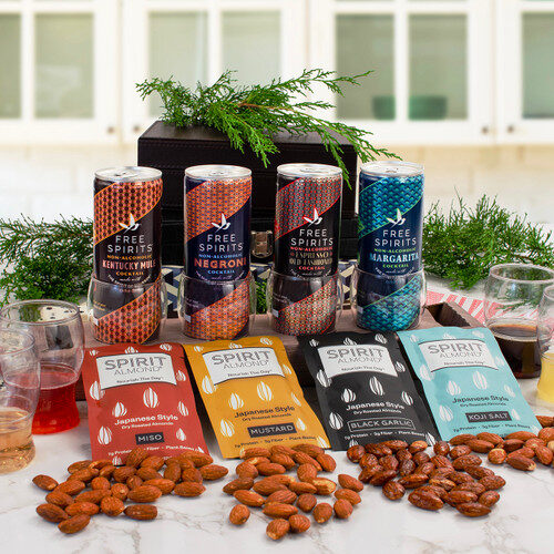Bandeja de regalo con surtido de degustación de bebidas sin alcohol Free Spirits