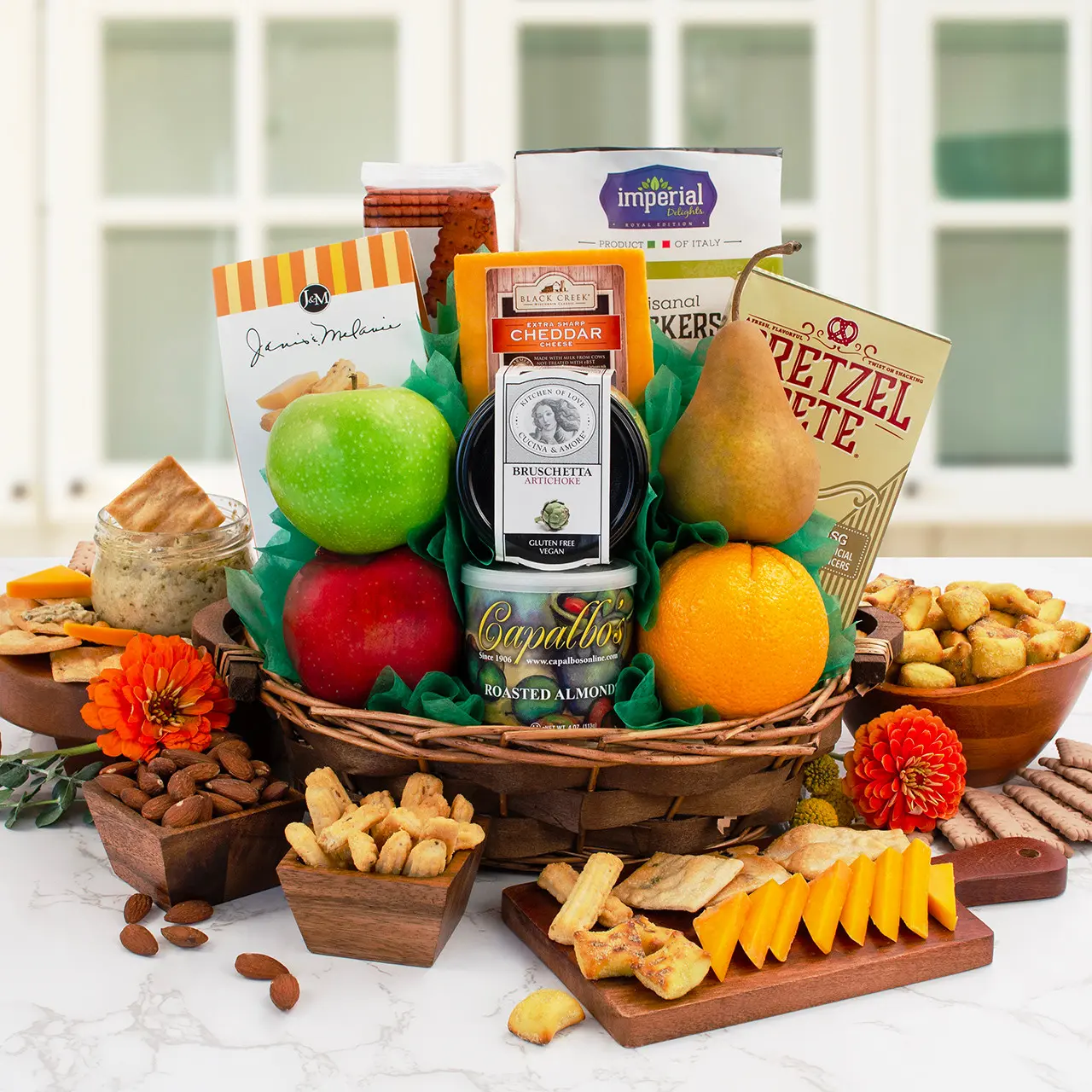 Splendid cesta de regalo de fruta fresca y sin azúcar