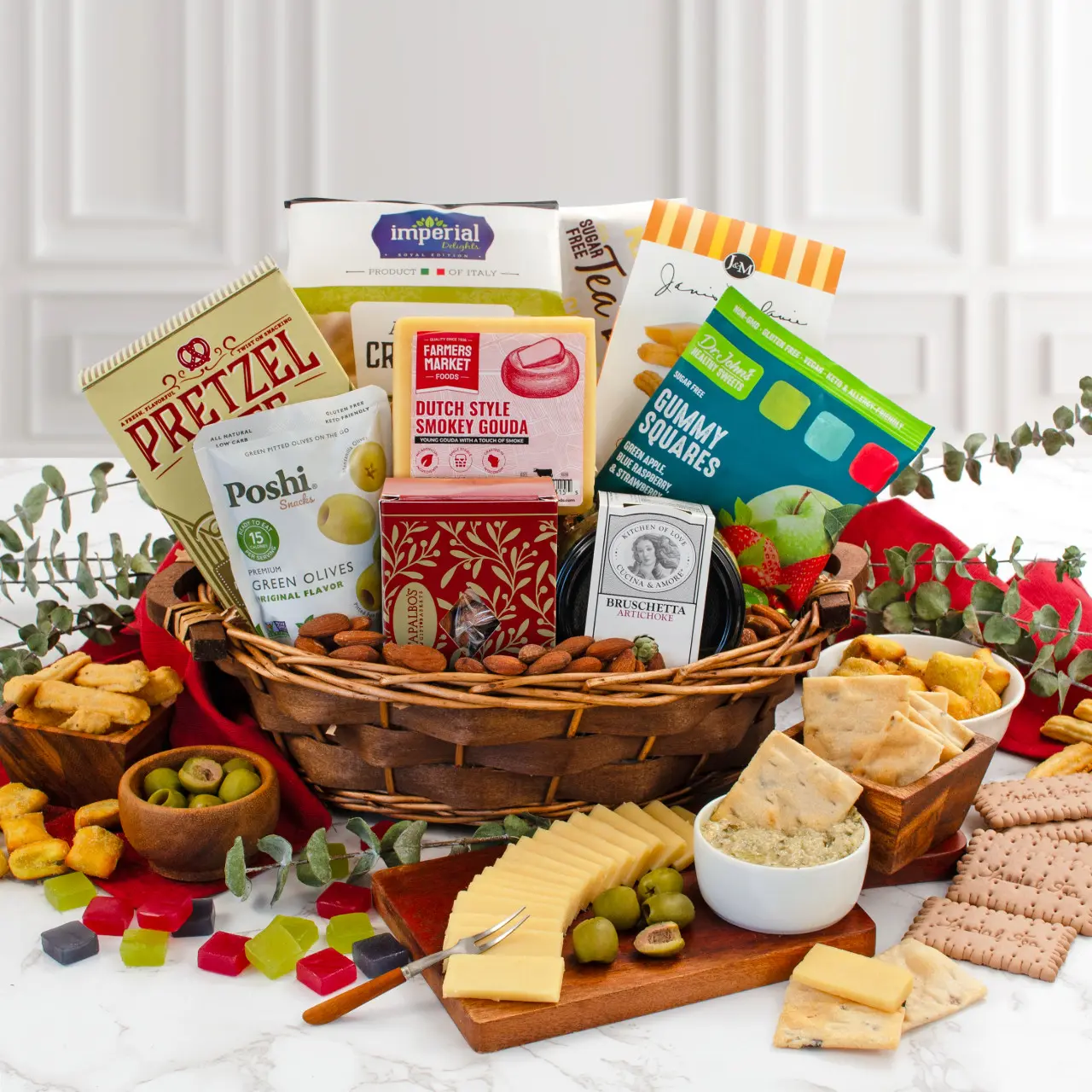 La canasta de obsequios gourmet sin azúcar más dulce