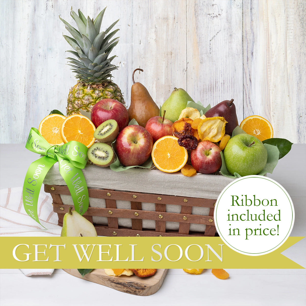 Cesta de frutas para desear pronta recuperación