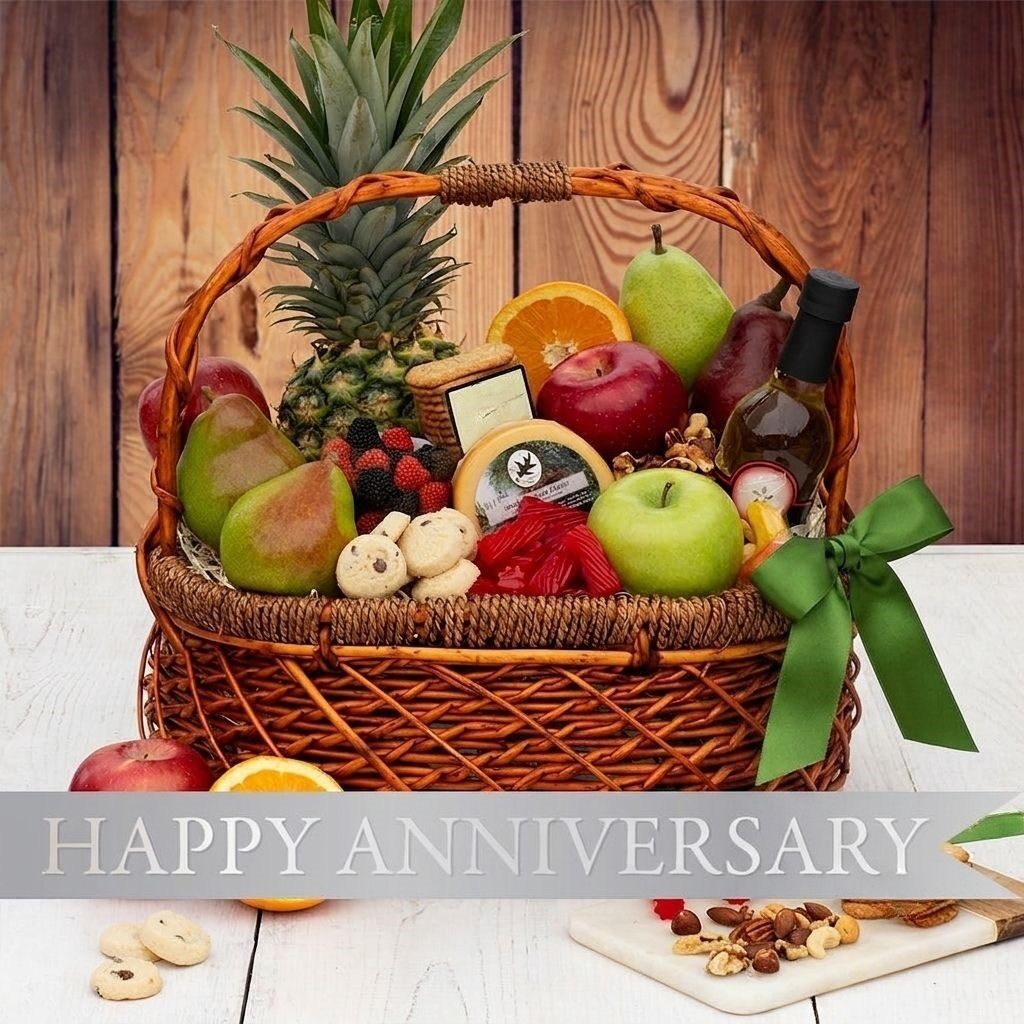Cesta de frutas gourmet para aniversario