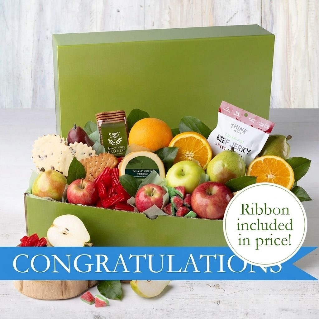 Caja de regalo de felicitación con cinta de felicitación