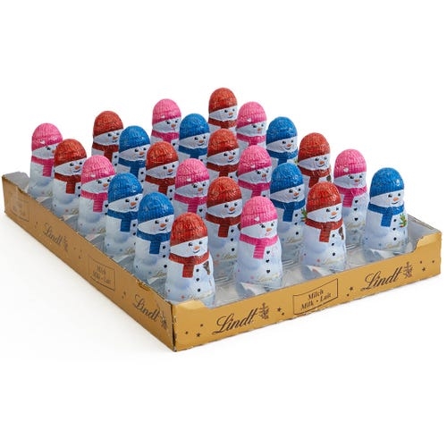 Muñecos de nieve con figuras de Milk Hollow (caja de 24 piezas)