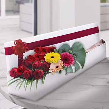 Love memories (12 Roses + 3 Gerberas)