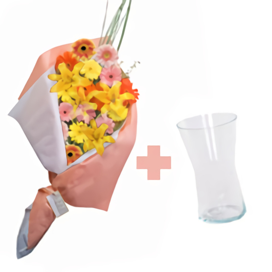 Color and Love (6 Gerbera Daisies and 2 Lilies stems)