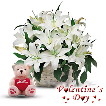Honeymoon (3 Lilies + Romantic Teddy)