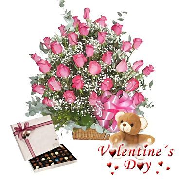 Love & Lovely (12 Roses + Teddy + Chocolates)