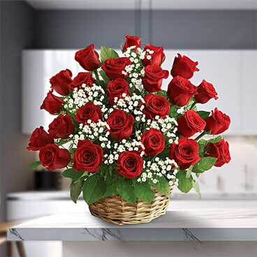 Canasta Premium de Floreria (12 Rosas)