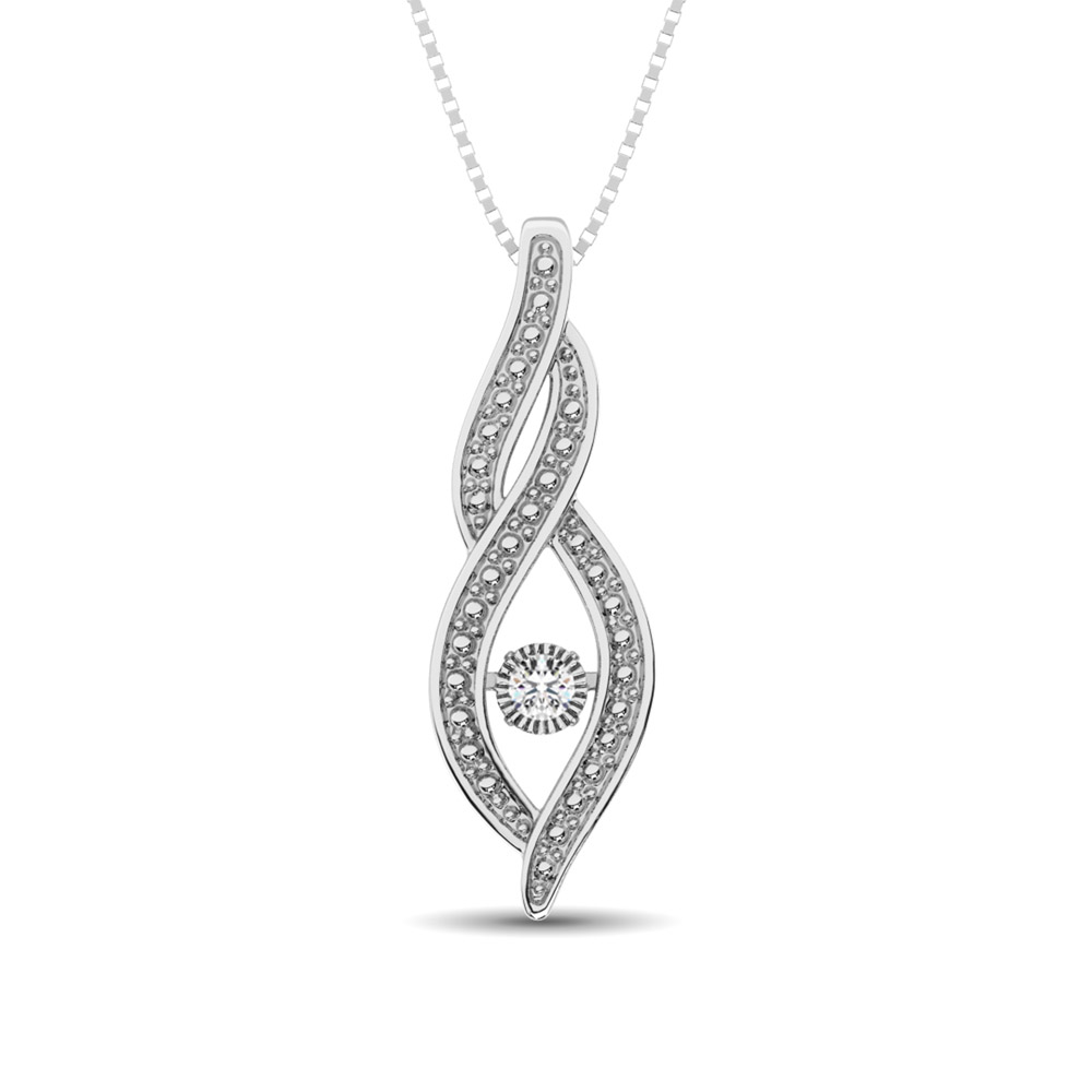 Colgante de moda de plata esterlina con detalles de diamantes móviles (08)