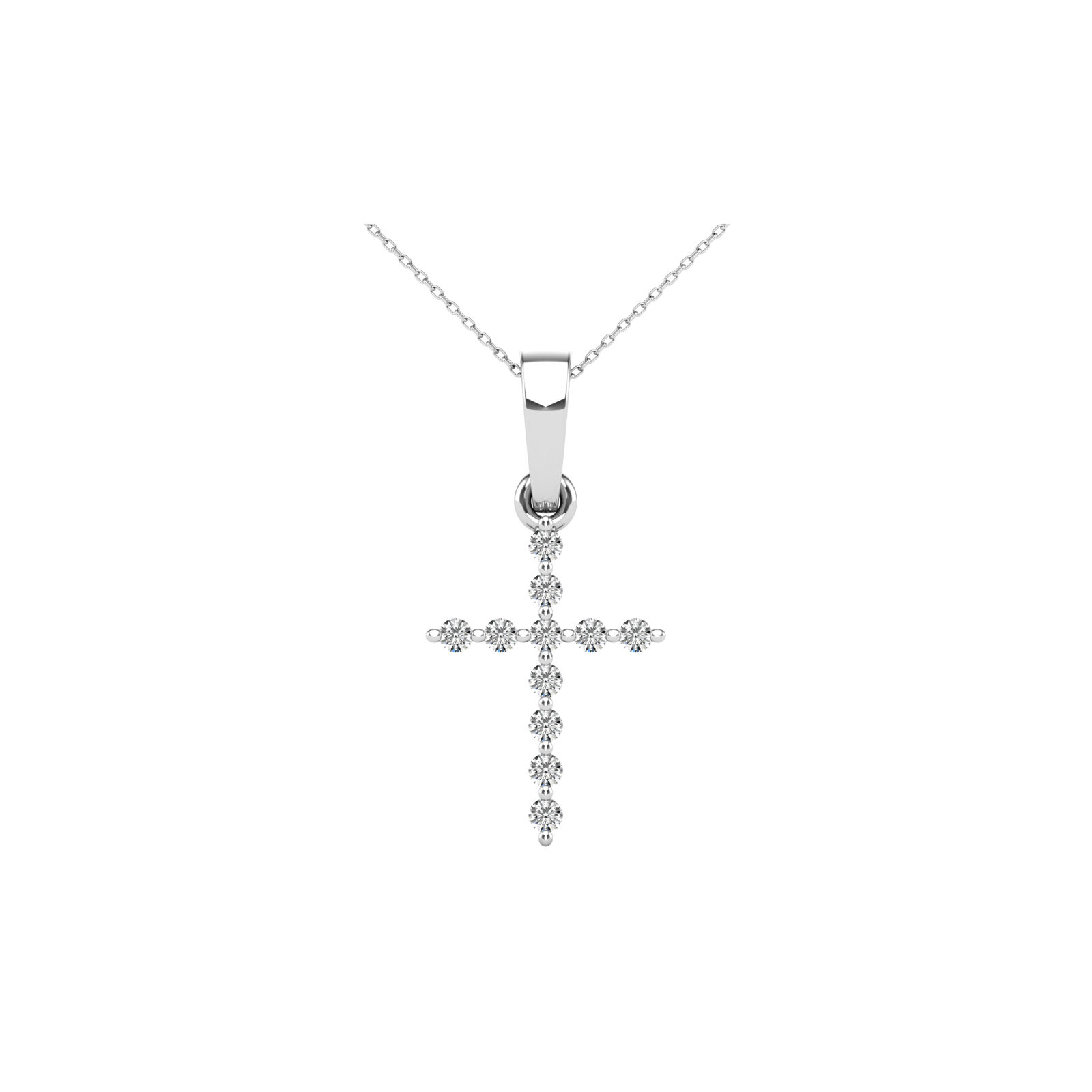 Colgante de cruz con detalles de diamantes de 1/20 ct.
