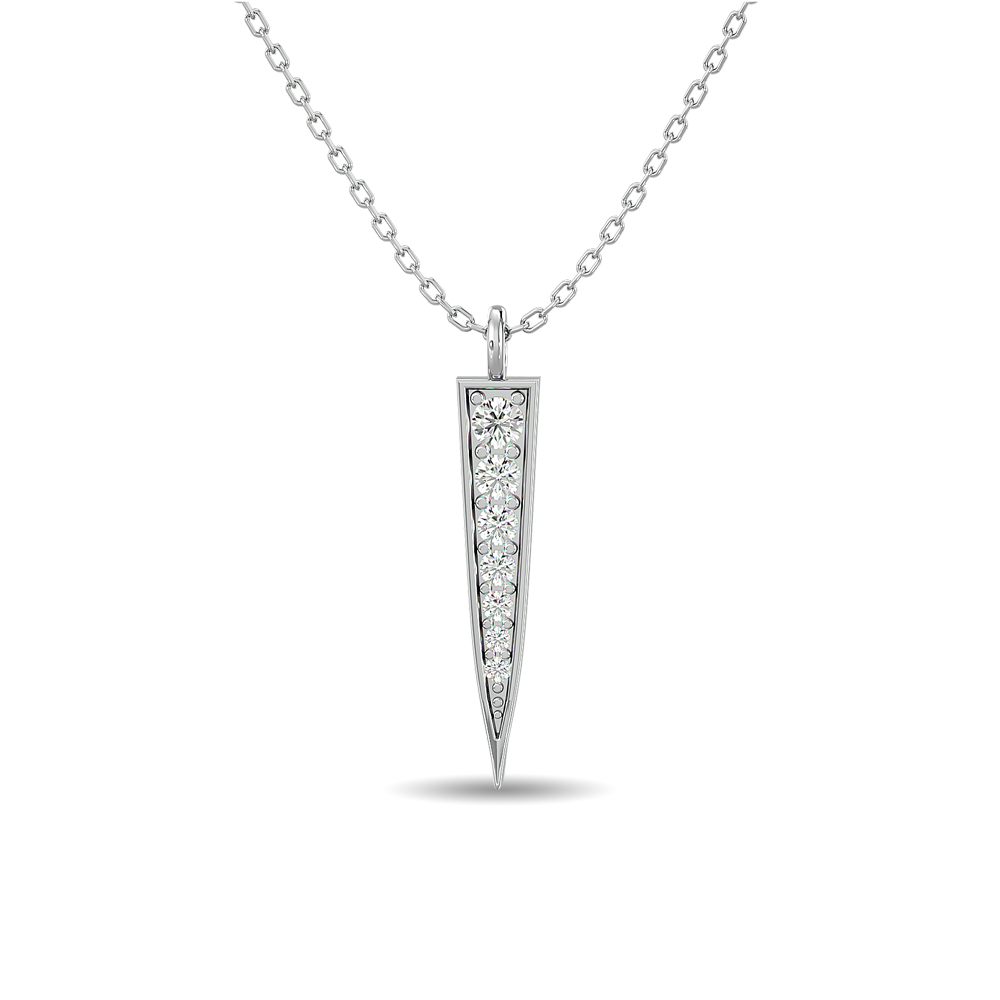 Colgante de moda con diamantes de 1/6 ct en oro blanco de 10 quilates.