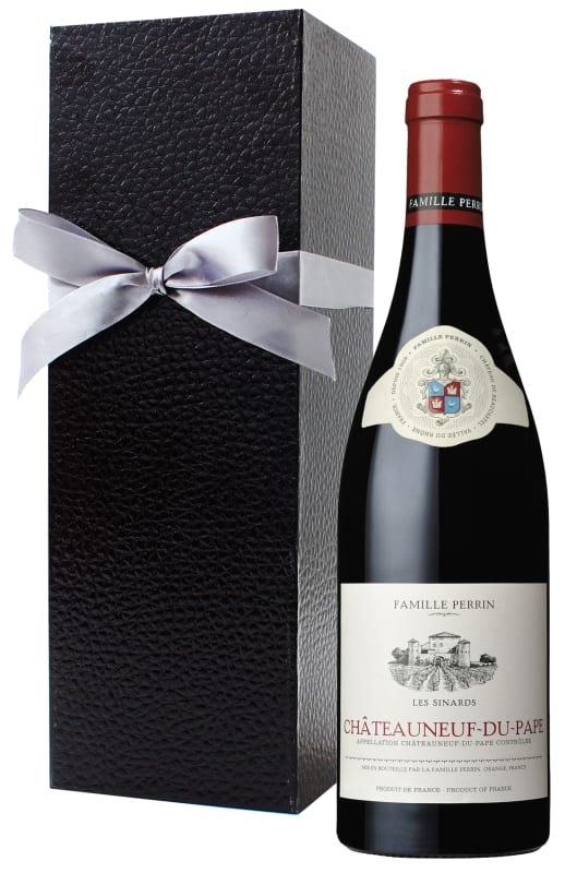 Famille Perrin Chateauneuf-du-Pape Les Sinards con caja de regalo negra