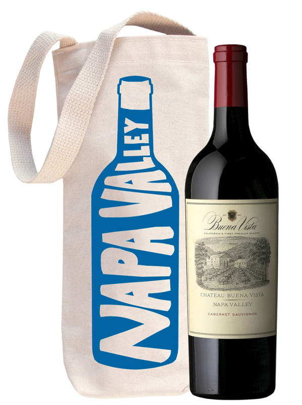 Buena Vista Chateau Buena Vista Napa Valley Cabernet Sauvignon y bolsa de vino Napa