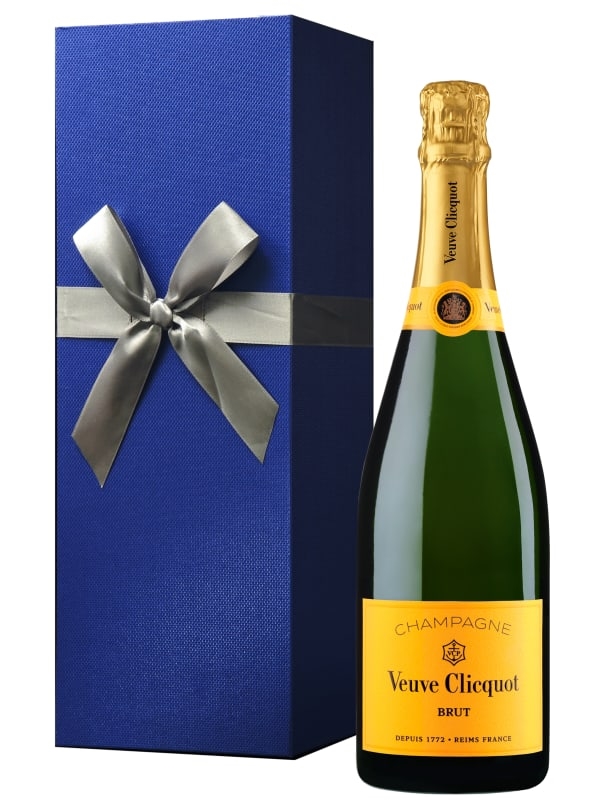 Veuve Clicquot Yellow Label Brut con caja de regalo azul