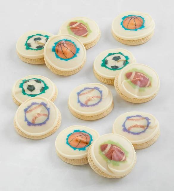 Caja de regalo de galletas para aficionados al deporte