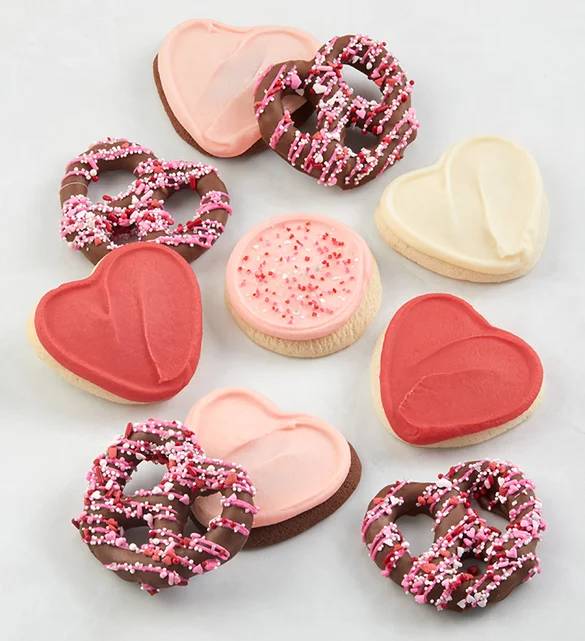 Galletas y pretzels con glaseado de crema de mantequilla (10 unidades)