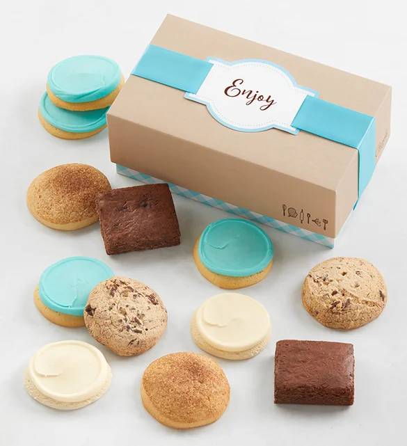 Caja de regalo de galletas y brownies sin gluten