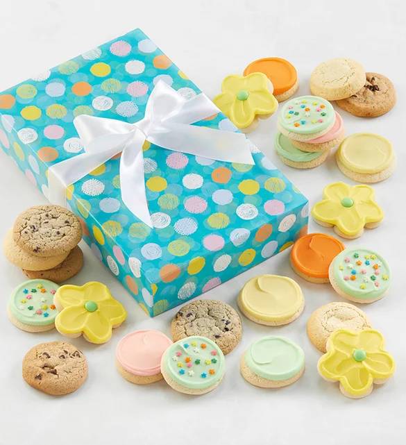 Caja de regalo de galletas con sabores de primavera