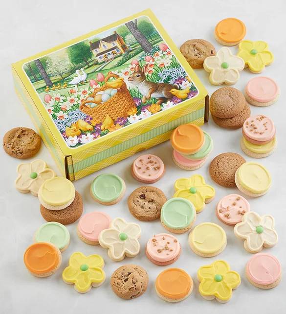 Caja de regalo de galletas de primavera