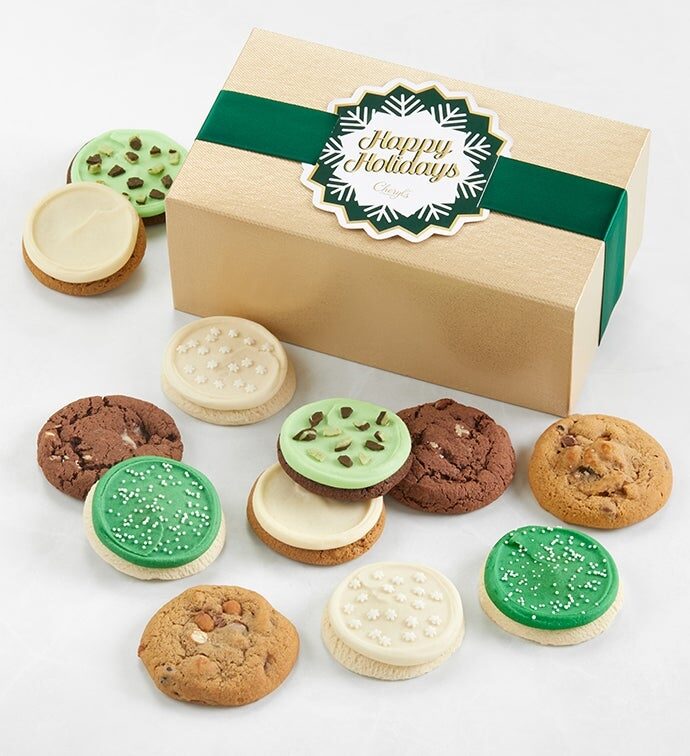 Caja de regalo de galletas surtidas con chispas (12 unidades)