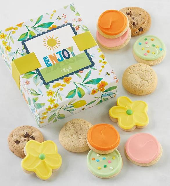Disfrute de una caja de regalo con galletas variadas