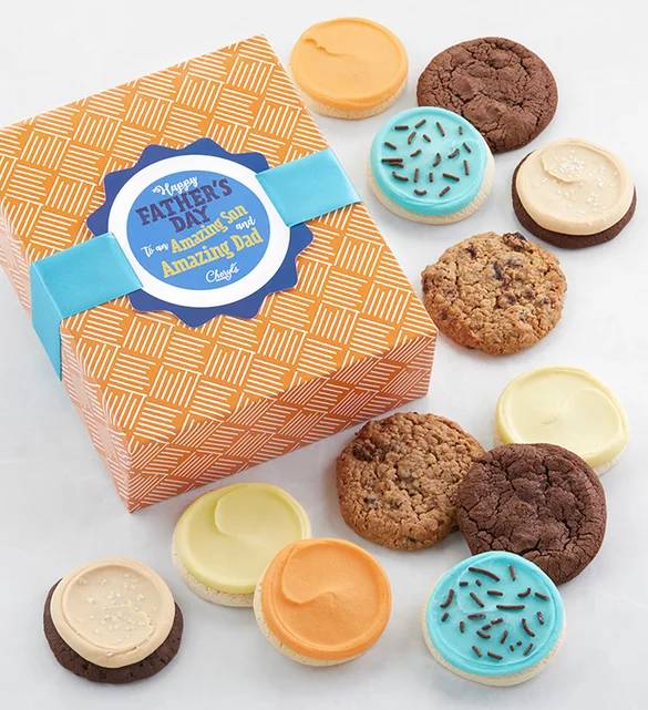 Caja de regalo de galletas para hijo y padre increíbles