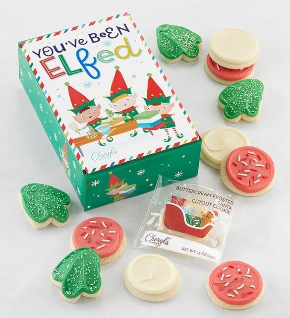 Caja de galletas de azúcar You've Been Elfed
