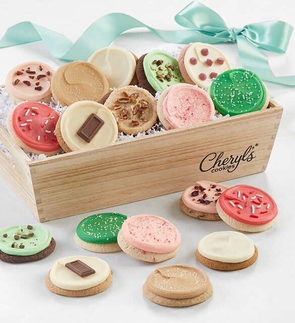 Bandeja de regalo mediana con sabor a galletas glaseadas con crema de mantequilla