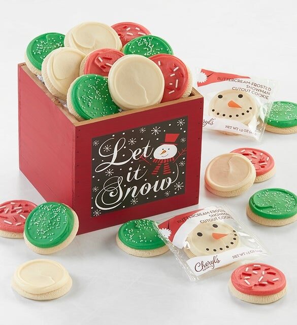 Caja de galletas con forma de glaseado "Que nieve"