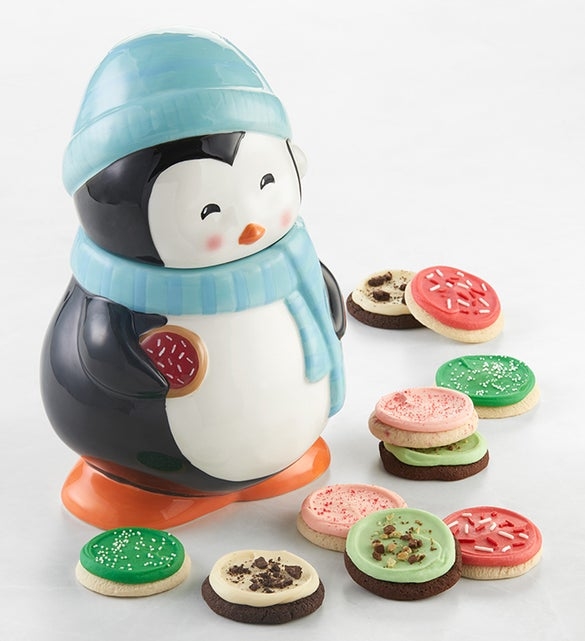 Tarro para galletas Cozy Penguin de edición de coleccionista