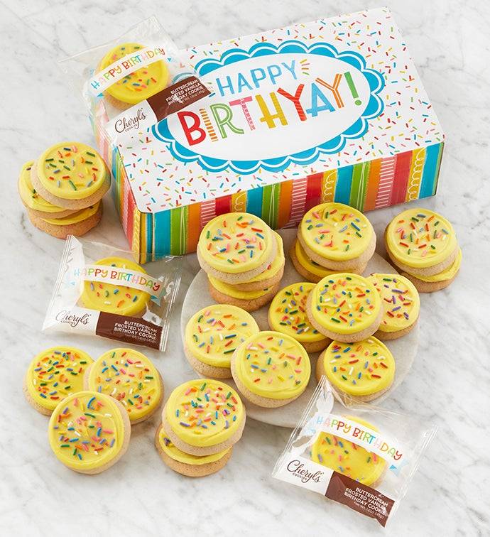 Caja de galletas para celebración de cumpleaños