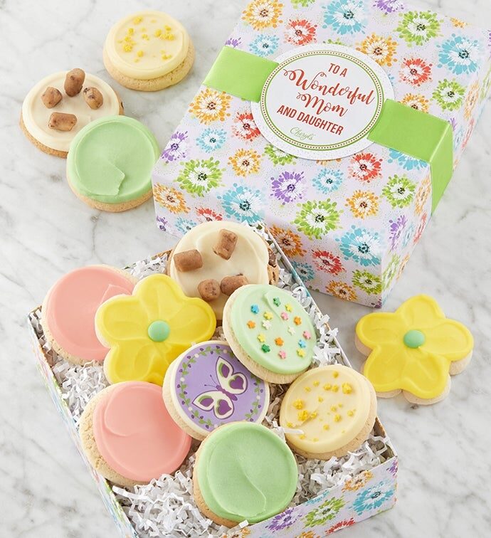 Caja de regalo de galletas para una madre y su hija maravillosas
