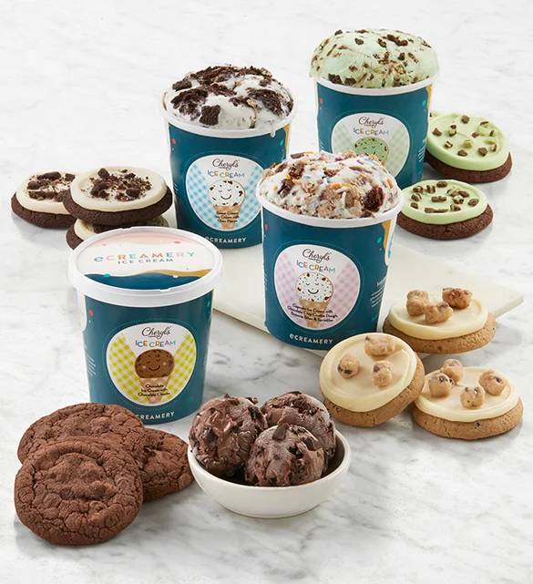 Pack de regalo de helados y galletas