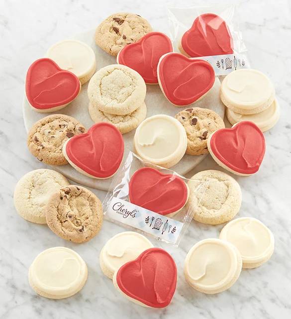 Caja surtida de galletas con lazo