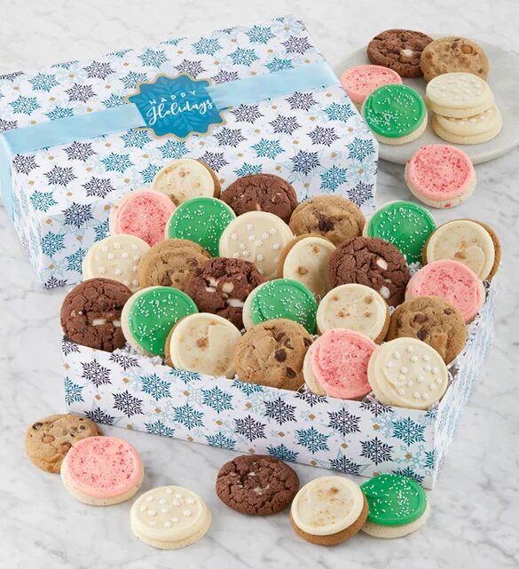 CAJA DE REGALO DE GALLETAS SURTIDAS BRILLANTES - 36