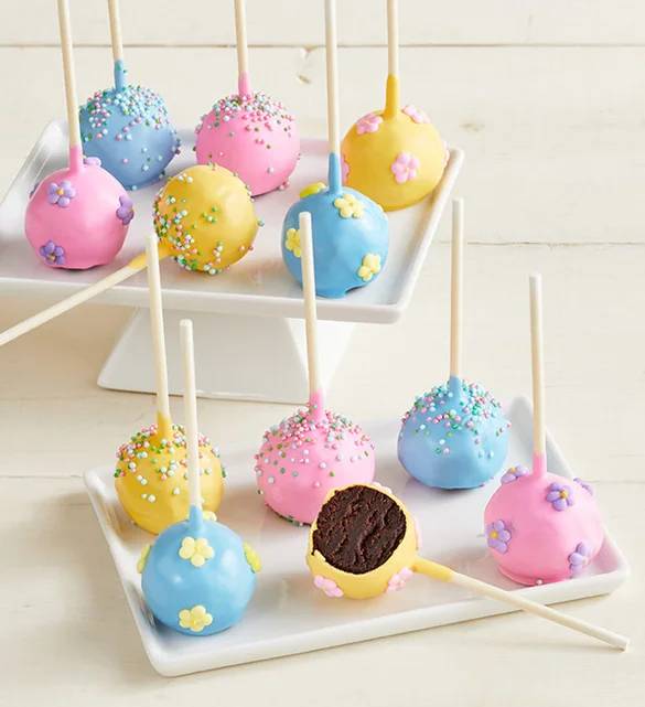 Cake pops de trufa de primavera - juego de 12