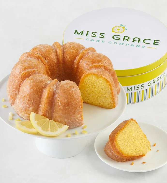 Pastel de limón Miss Grace con lata de regalo