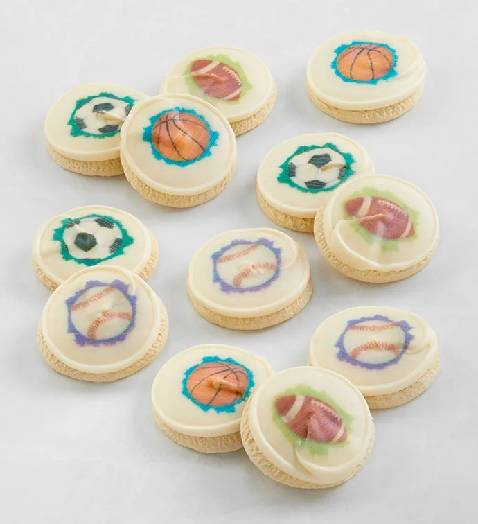 Caja de regalo de galletas para aficionados al deporte
