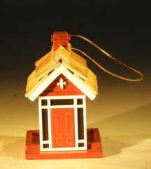 Mini casita para pájaros de diseño arquitectónico (1)