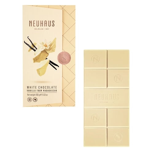 Tableta de chocolate blanco y vainilla