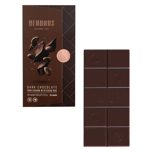 Tabletas de nibs de cacao oscuro 100 g (70 % cacao)
