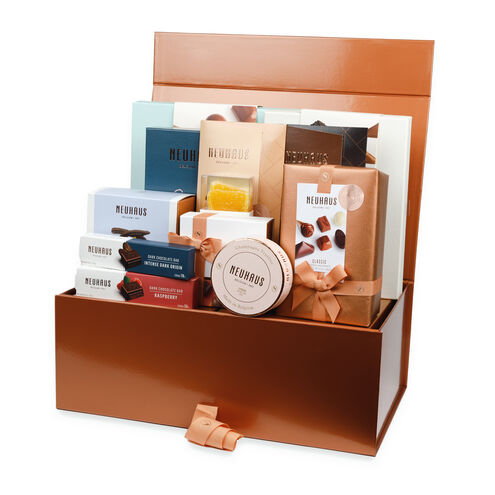 Cesta de regalo VIP de chocolate belga