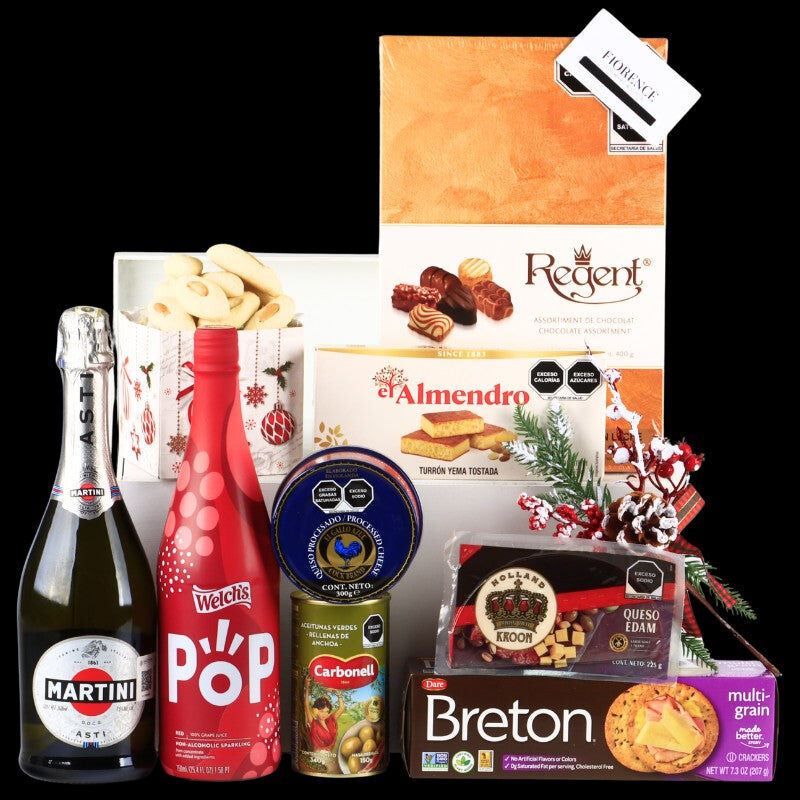 Regalo Gourmet Especial con Martini Asti y Zumo Espumoso