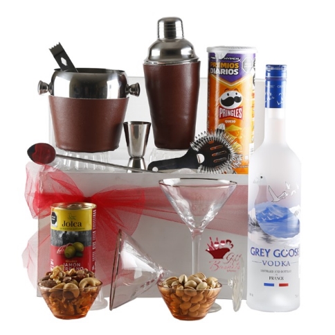 Set de Cóctel de regalo con Vodka, Snacks y Más