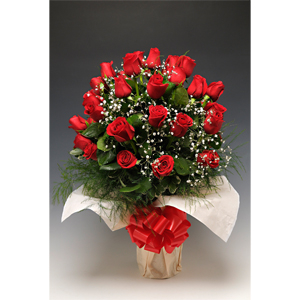 Florero 24 Rosas Rojas