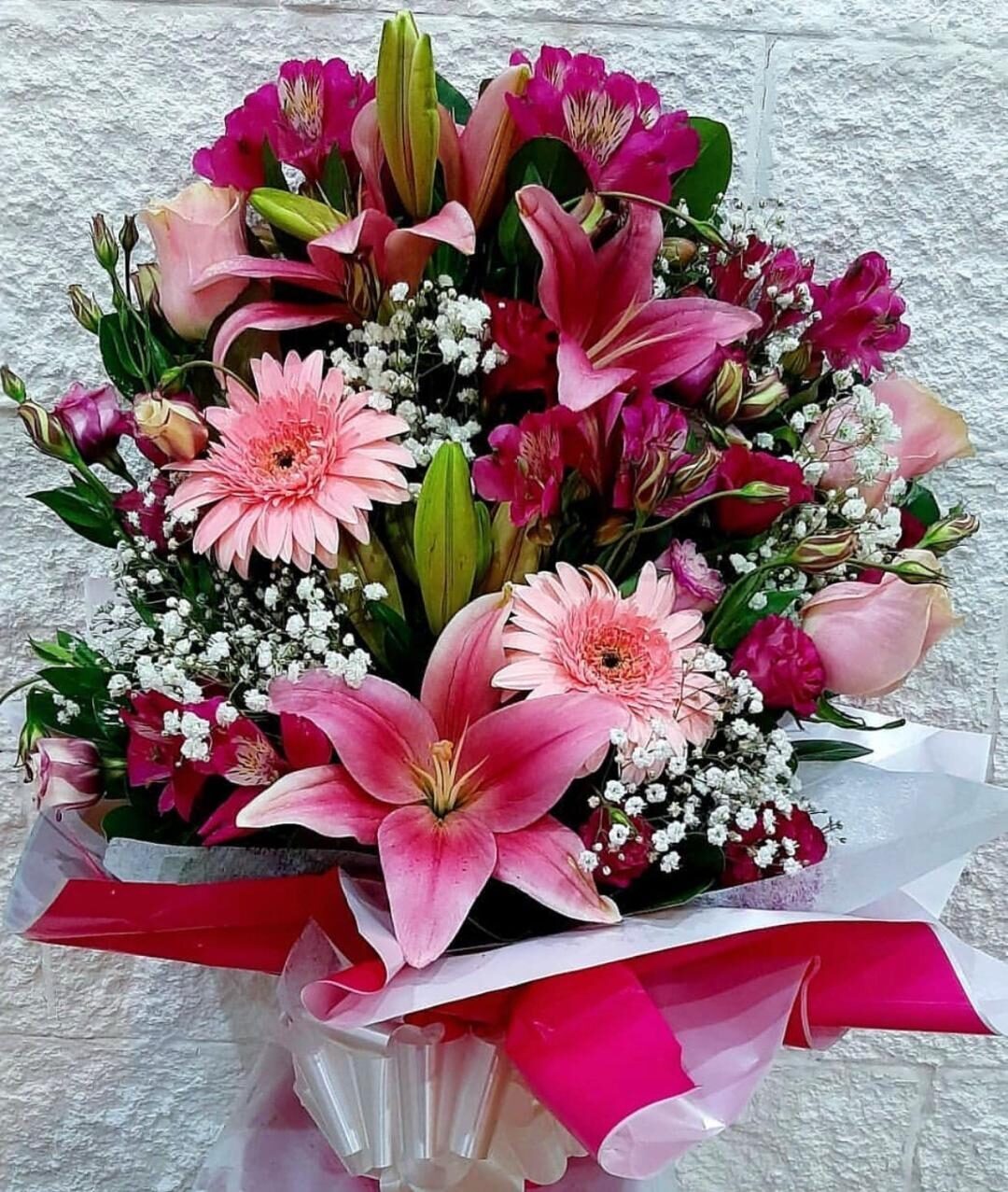 Florero Premium Rosas y Lirios