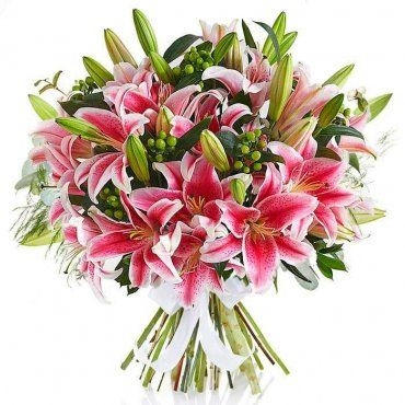 Ramo de Lilium perfumado rosa o blanco